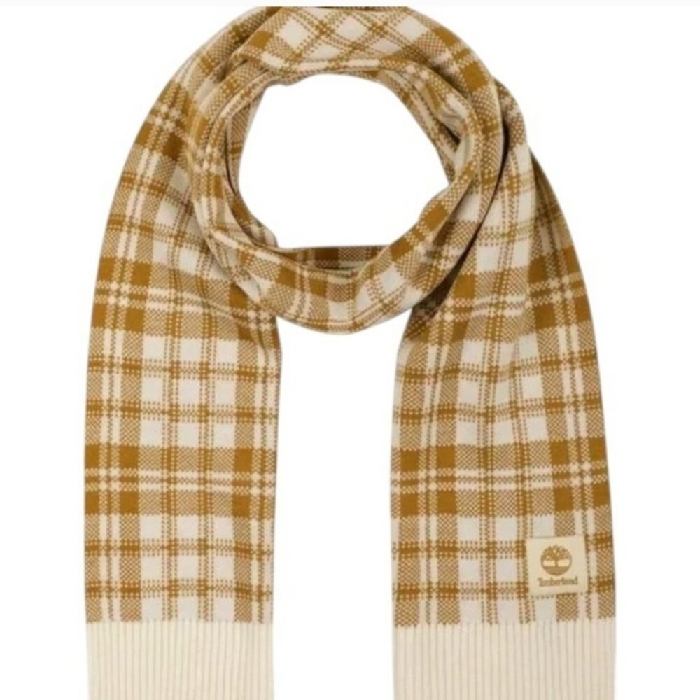 TIMBERLAND Buffalo Plaid Knit Scarf NWT